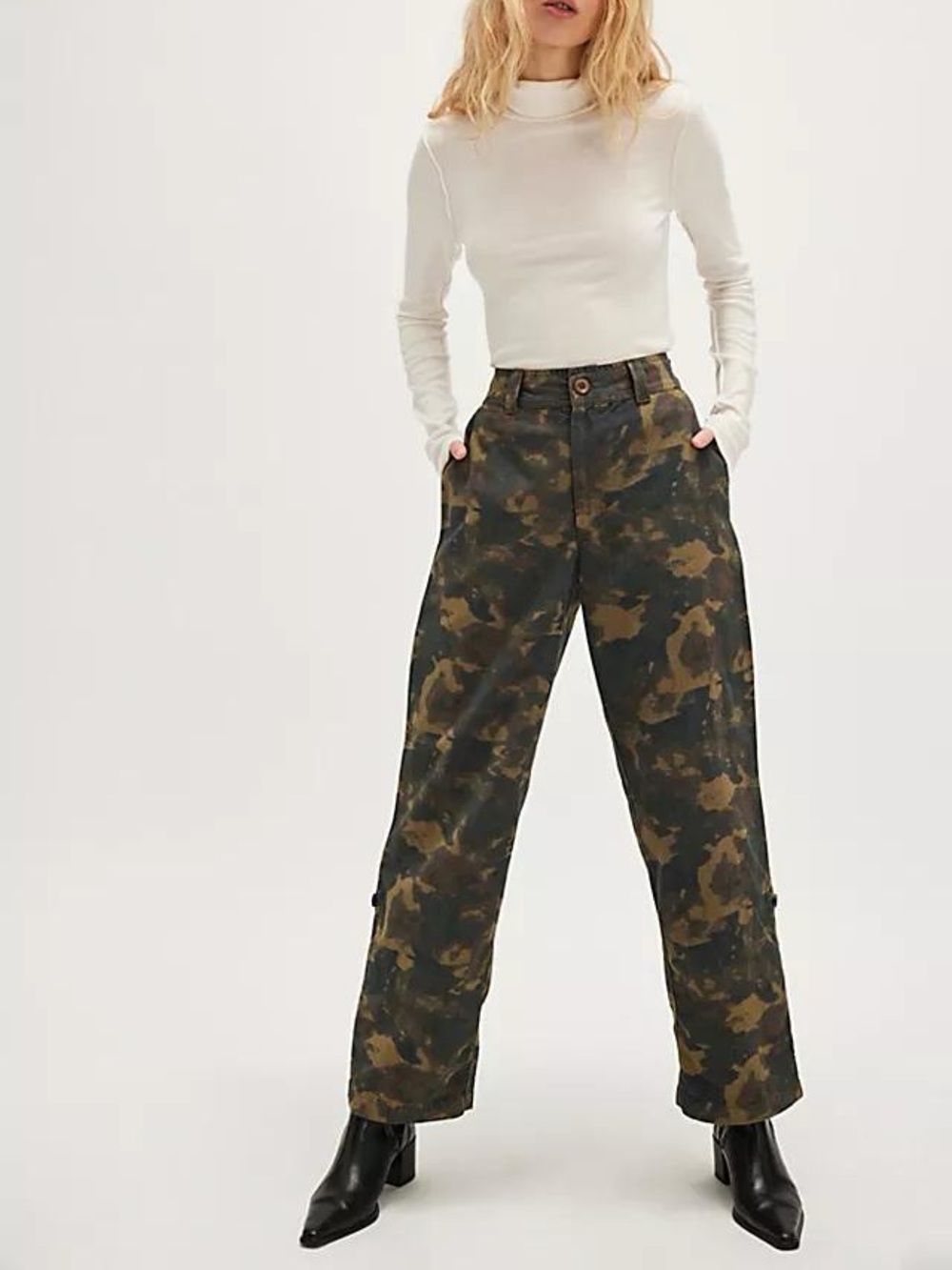 Free people Cleo Camo Chino Pants